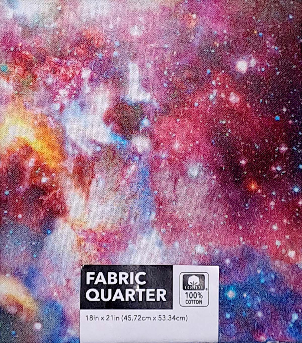 18 x 21 Bright Space Novelty Cotton Fabric Quarter 1pc