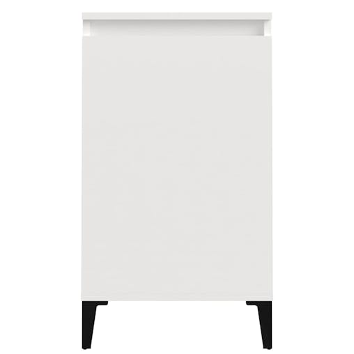 NNEVL Bedside Cabinets 2 pcs High Gloss White 40x35x70cm Engineered Wood