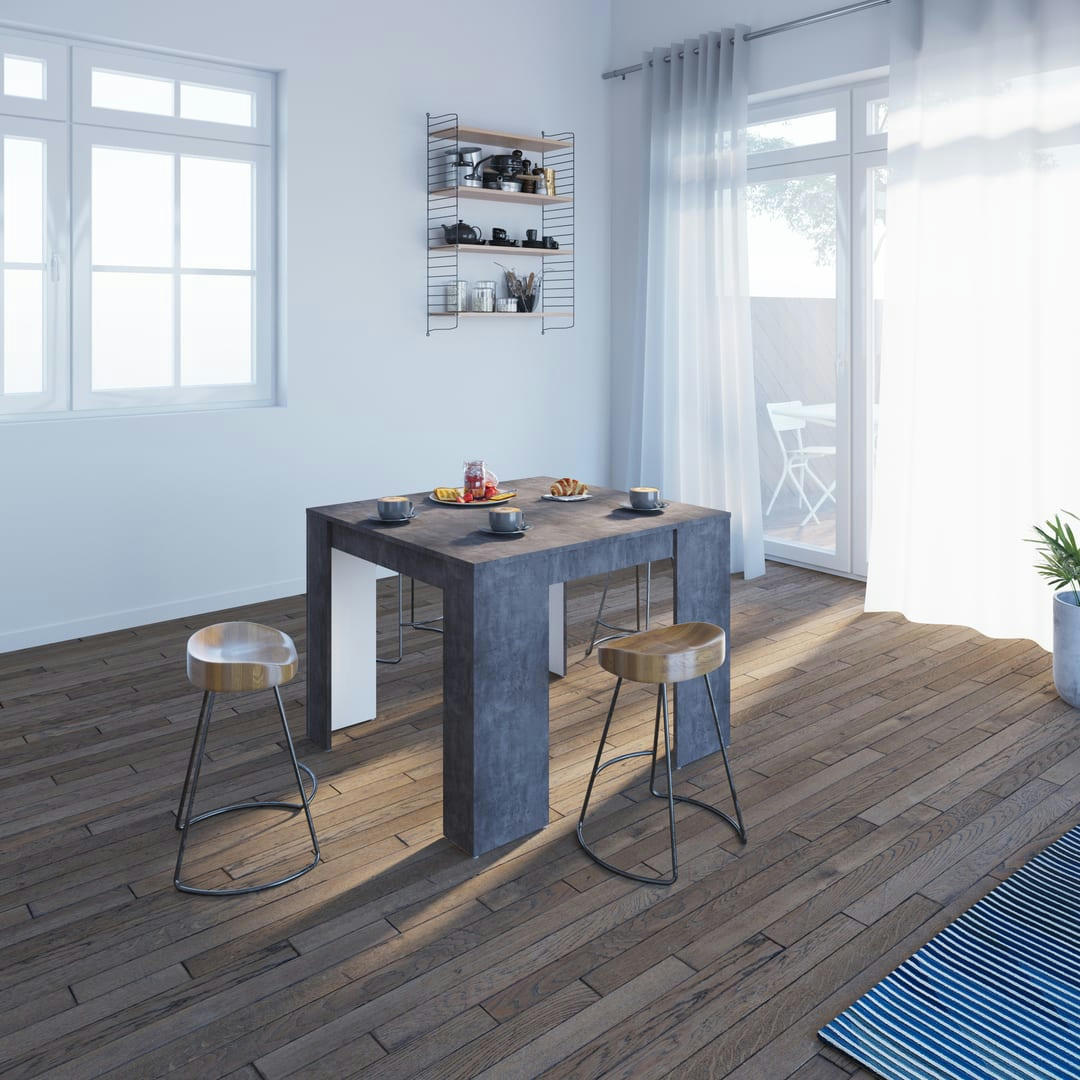 ELASTIC - Console effet bois béton