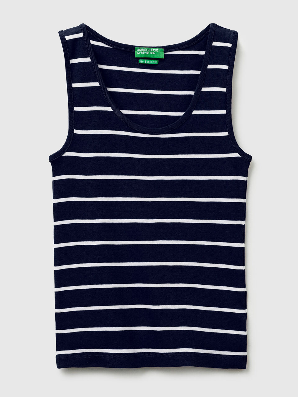 Striped tank top in pure cotton