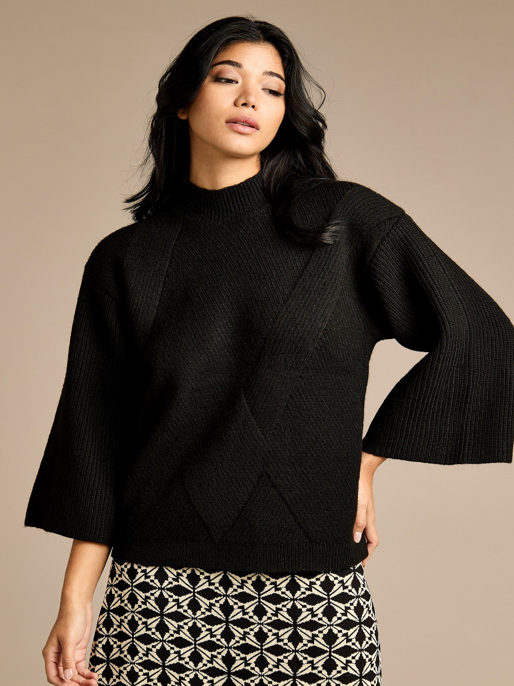 GWD by GEORGE W. DAVIES GWD Belle Black Wool Jumper