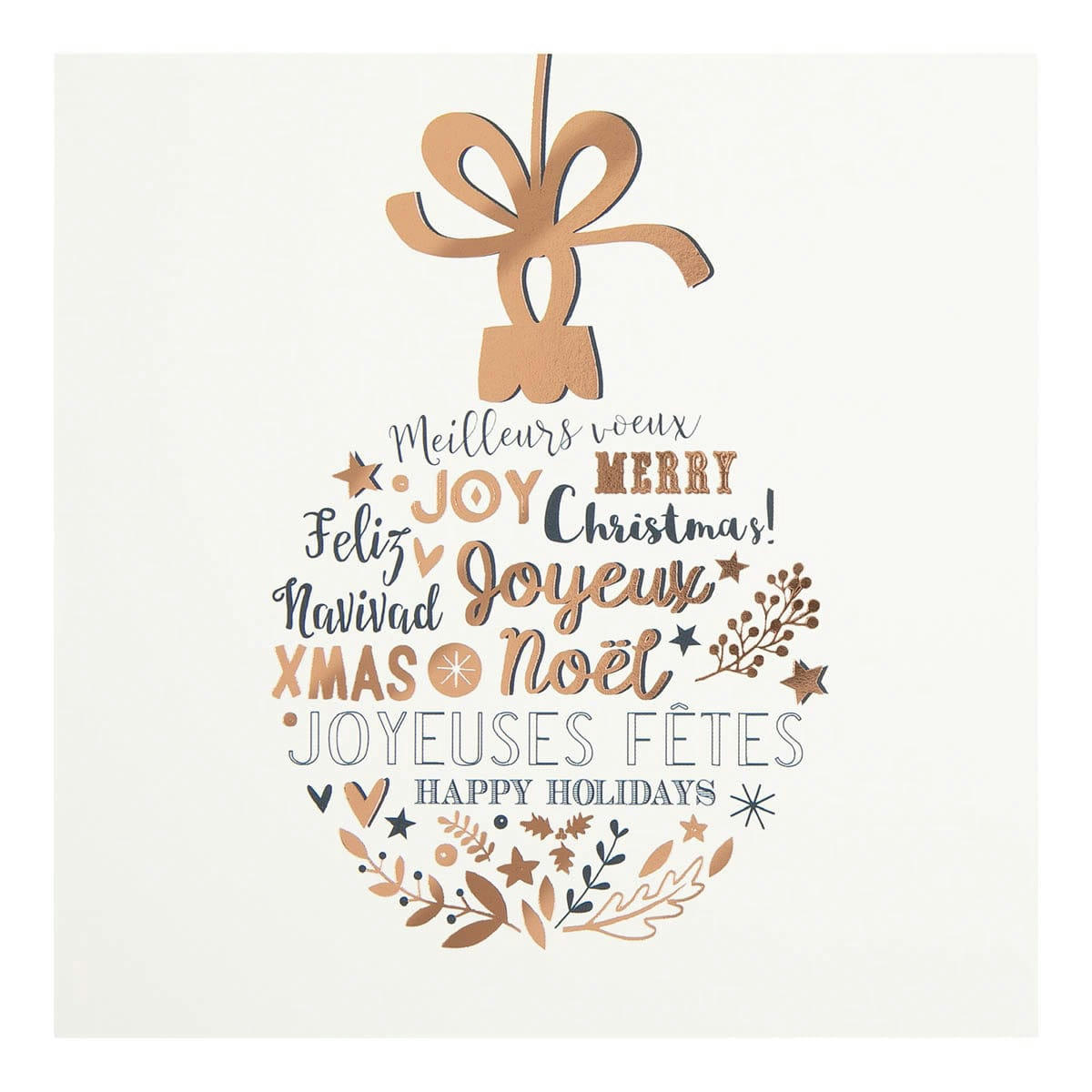 - Carte De Vœux Etincelle Boule Noël