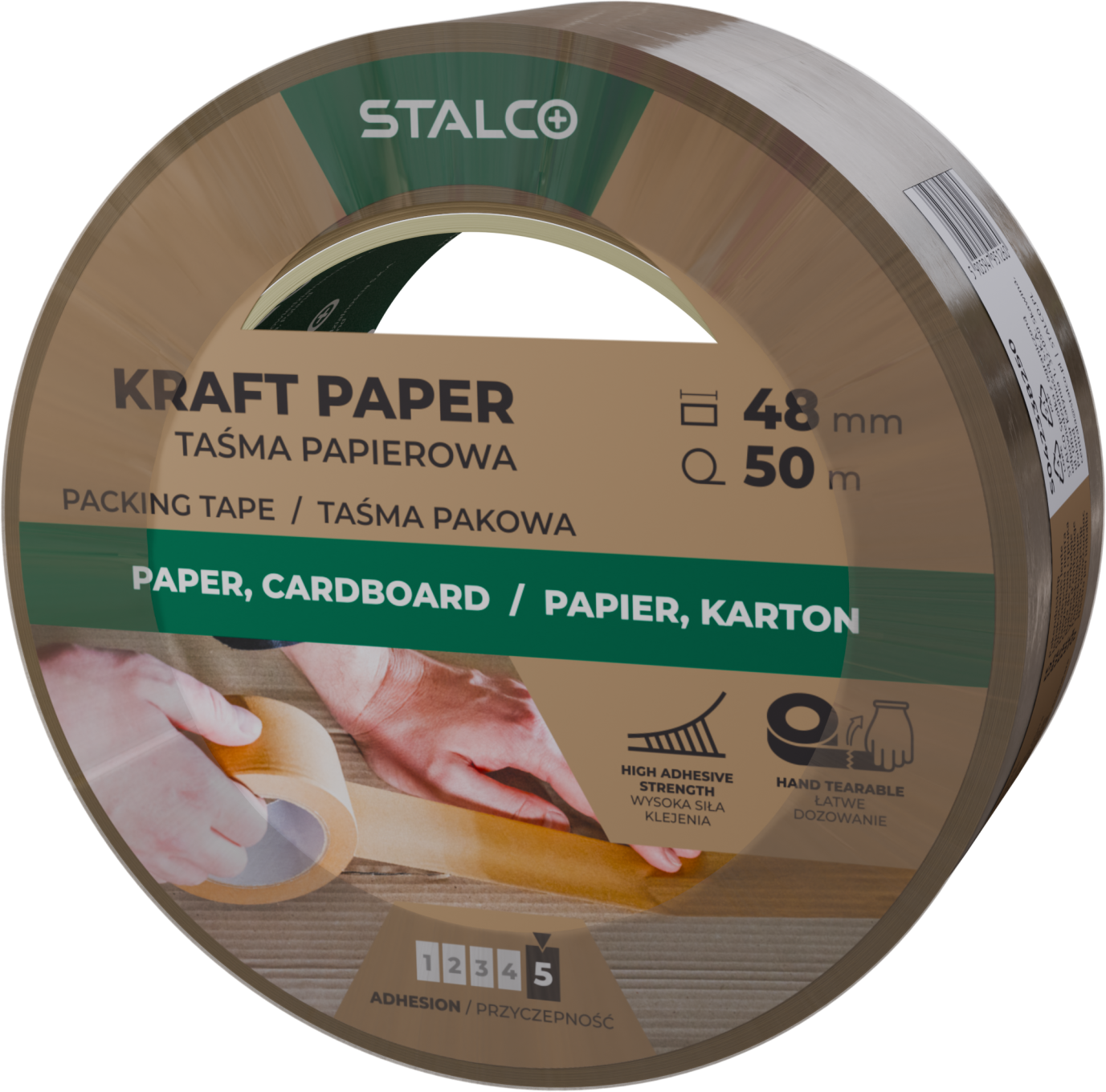 Taśma pakowa papierowa 48mm x 50m STALCO S042338250 STALCO S042338250