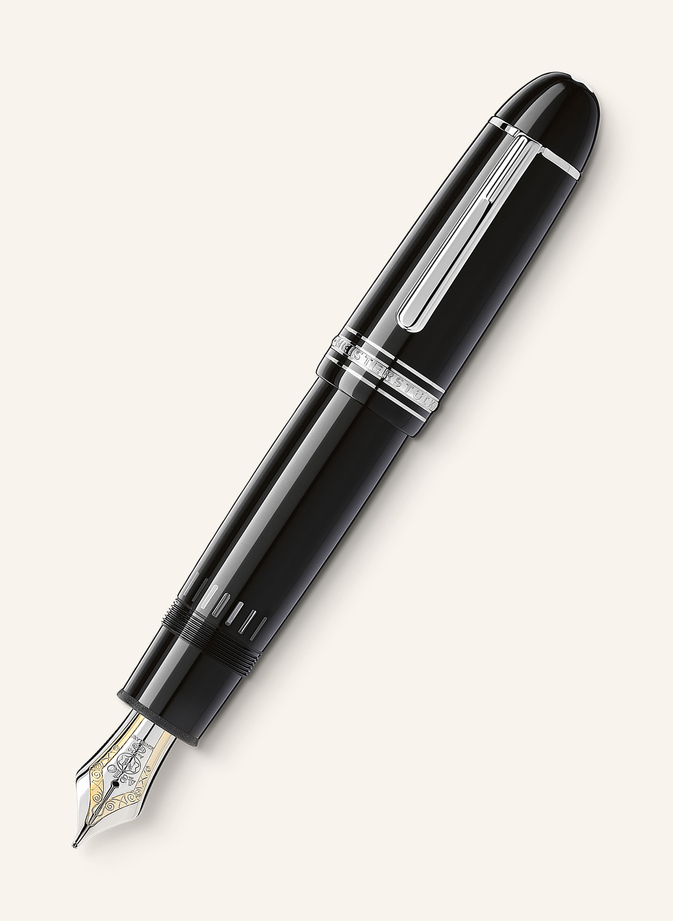 MONTBLANC Kolbenfüllfederhalter MEISTERSTÜCK PLATINUM-COATED 149