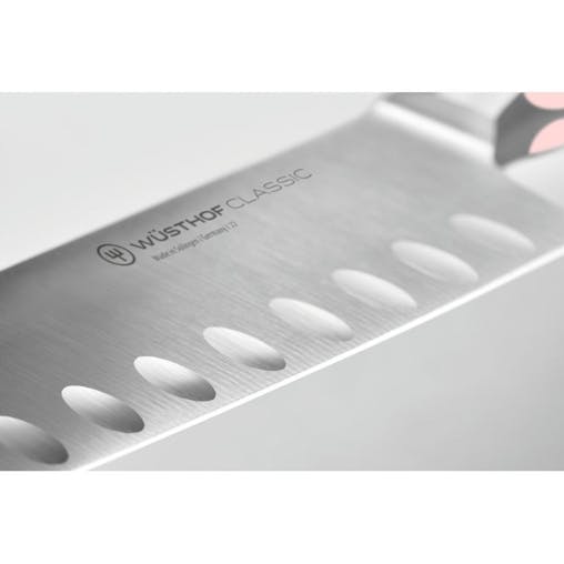 Wusthof Classic Santoku with Hollow Edge 17cm Knife | Pink Himalayan Salt