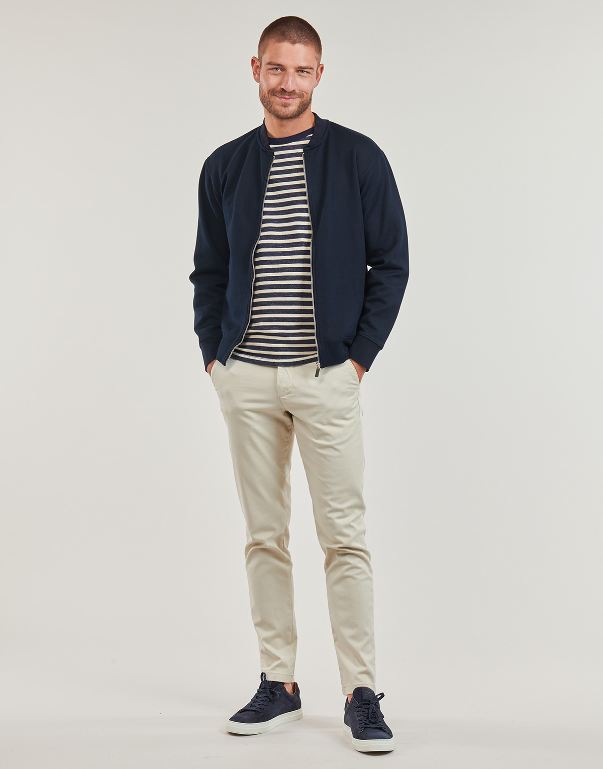 Selected - SLHSLIM-NEW MILES 175 FLEX CHINO - Ecru