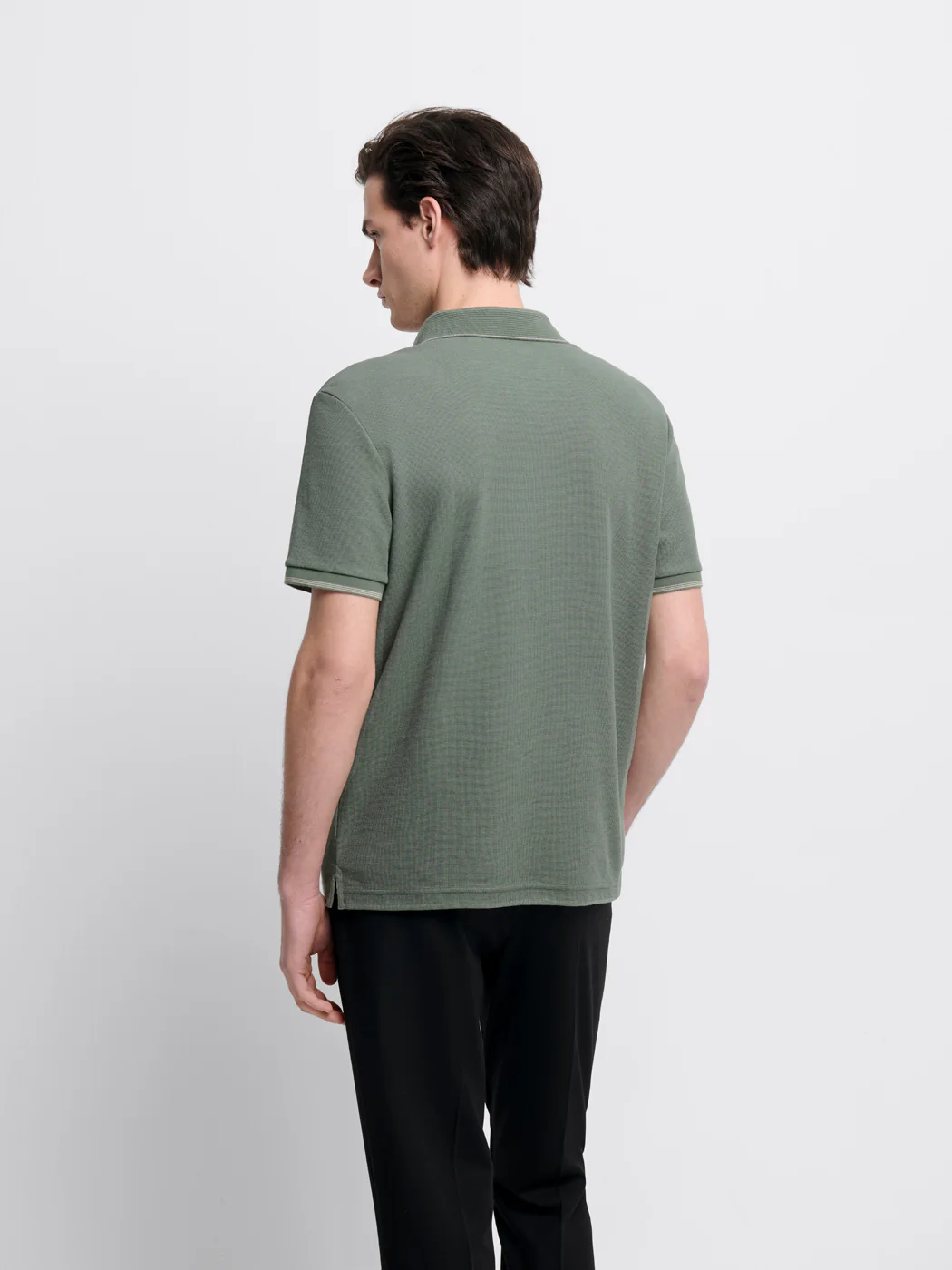 Polo col boutonné gauffré