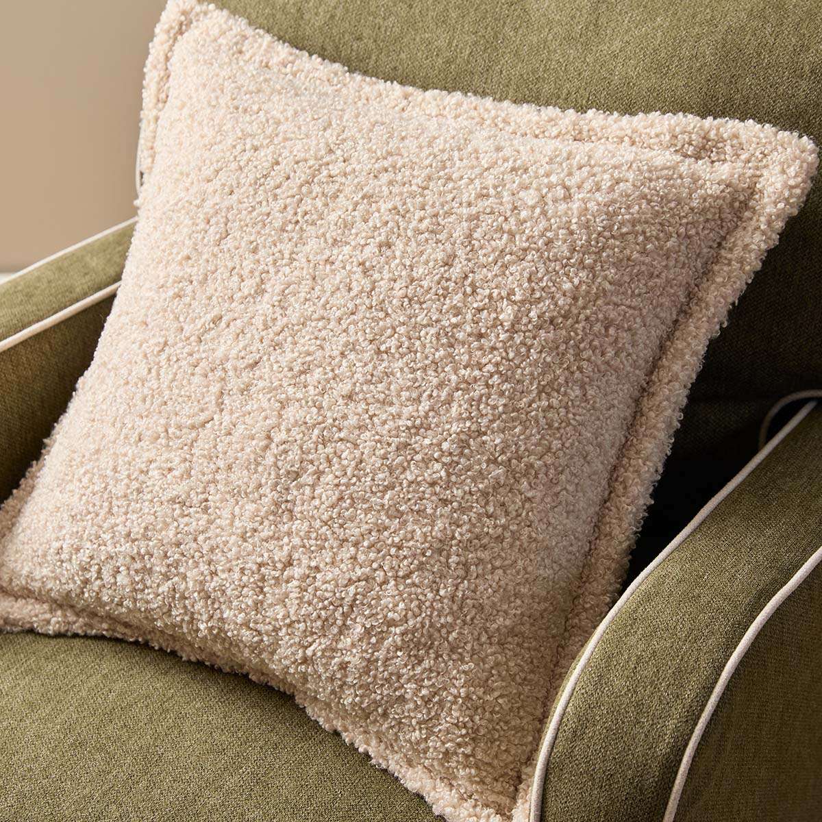 Frankie Sherpa Cushion 50cm - Cream