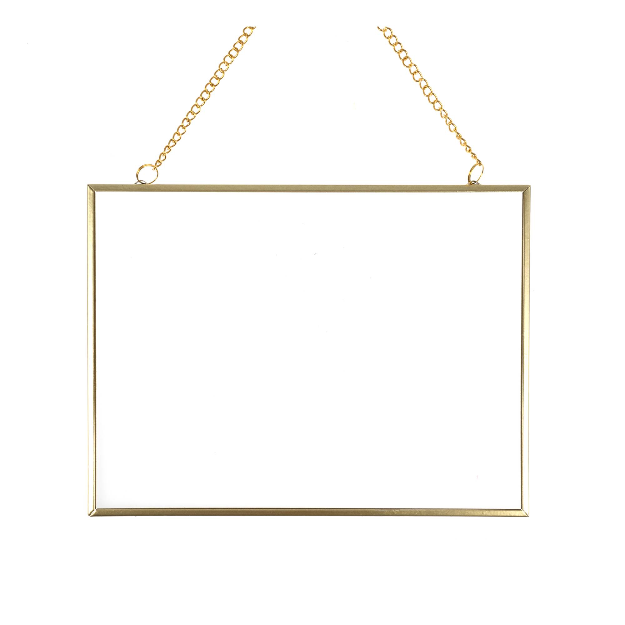 Glass Sign with Gold Frame 20cm x 15cm