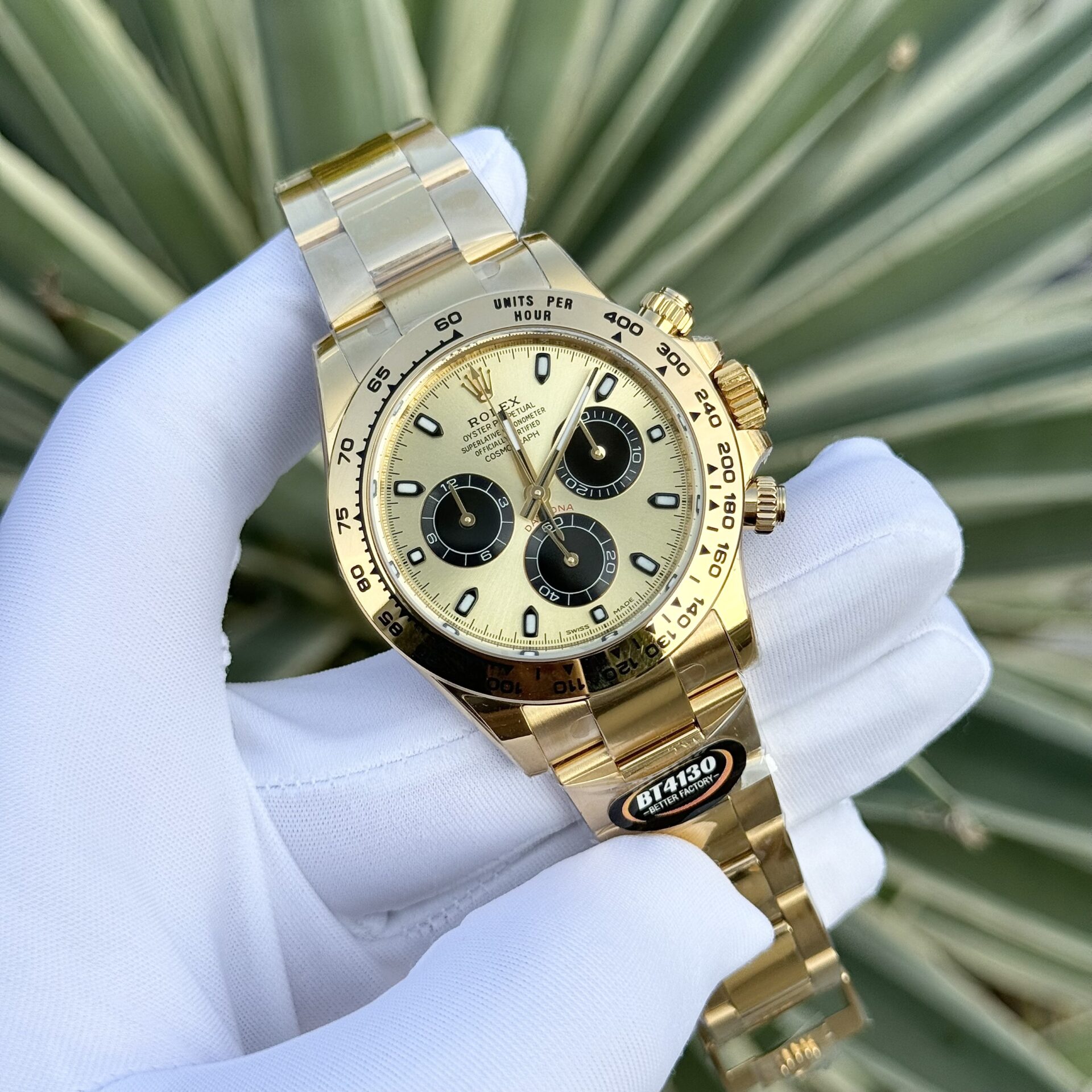 Rolex Daytona 116508 YG Plated Champagne Dial 40mm Oyster Super Clone