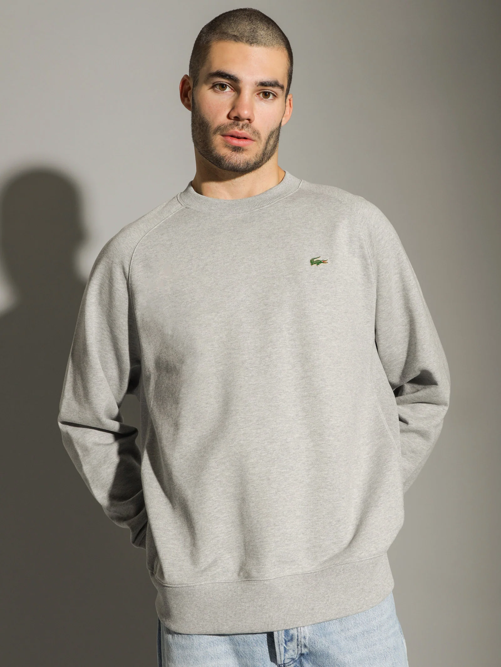 L!VE Loose Cotton Fleece Crew