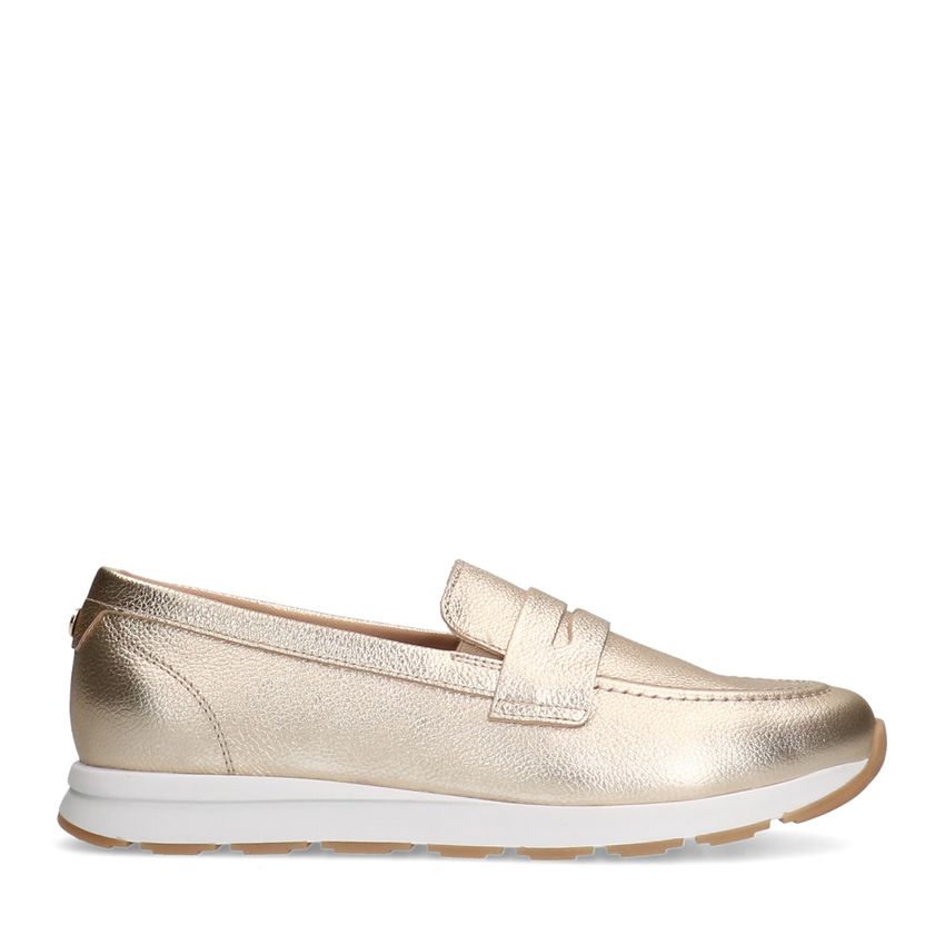 No Stress Gouden leren loafers
