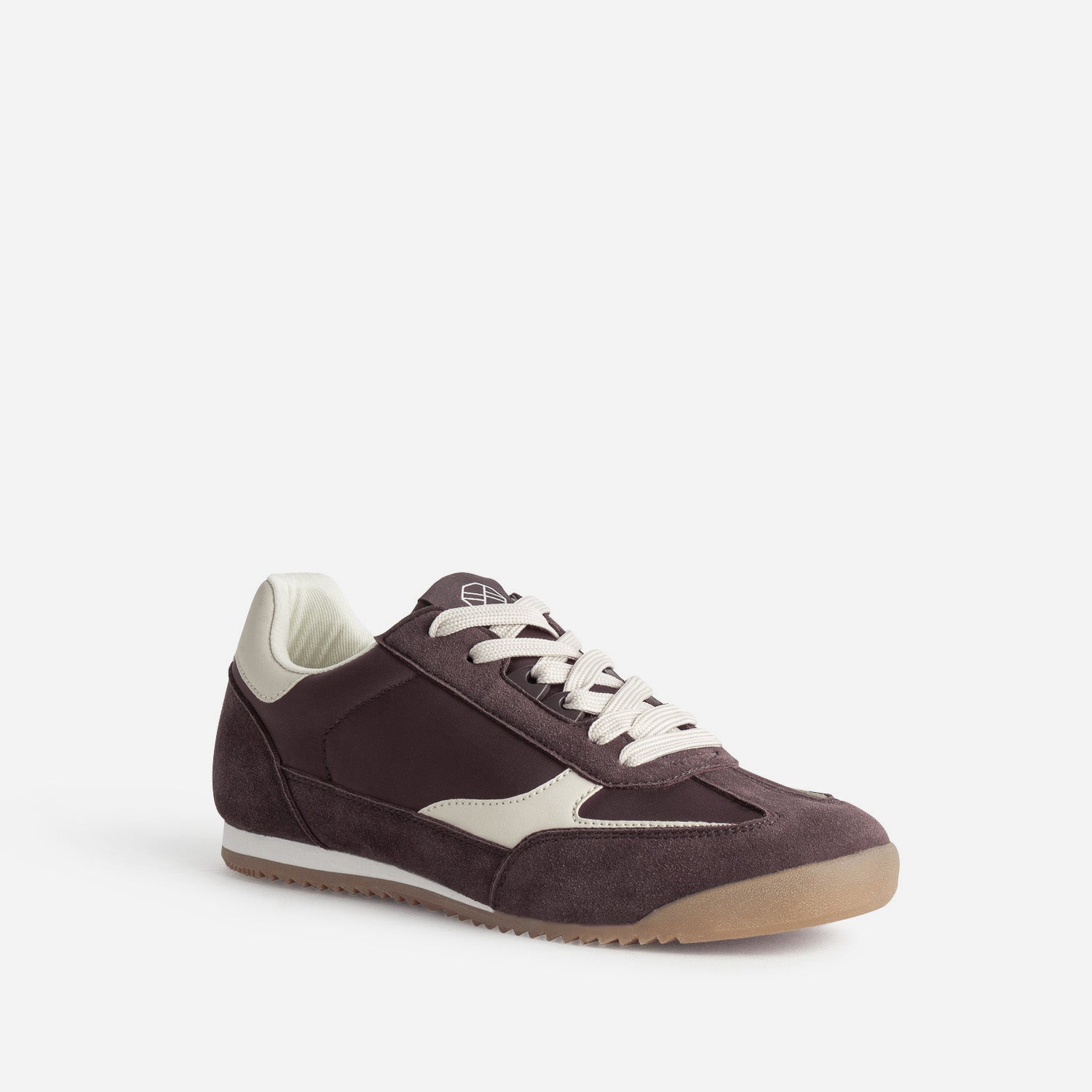 Tennis TEXTO marron et beige