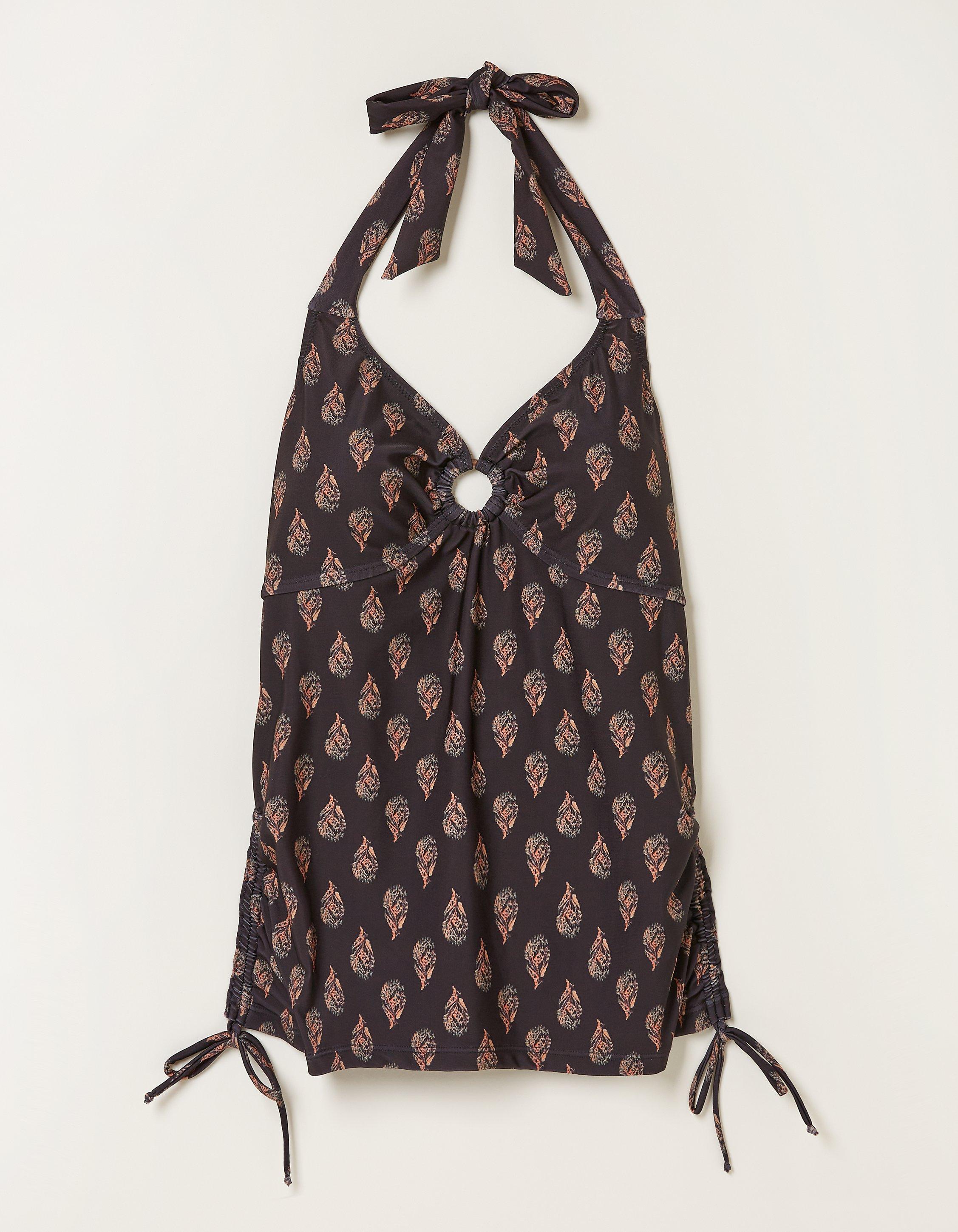 Woodblock Tankini Top