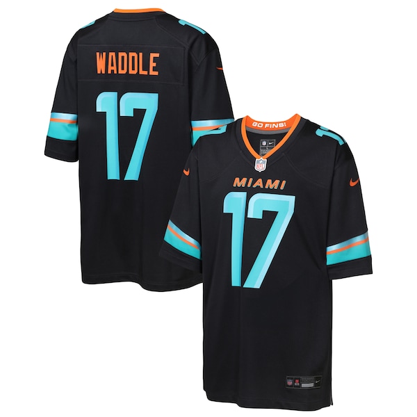 Jaylen Waddle Miami Dolphins Nike Youth 2025 Rivalries Collection Game Jersey - Pitch Blue