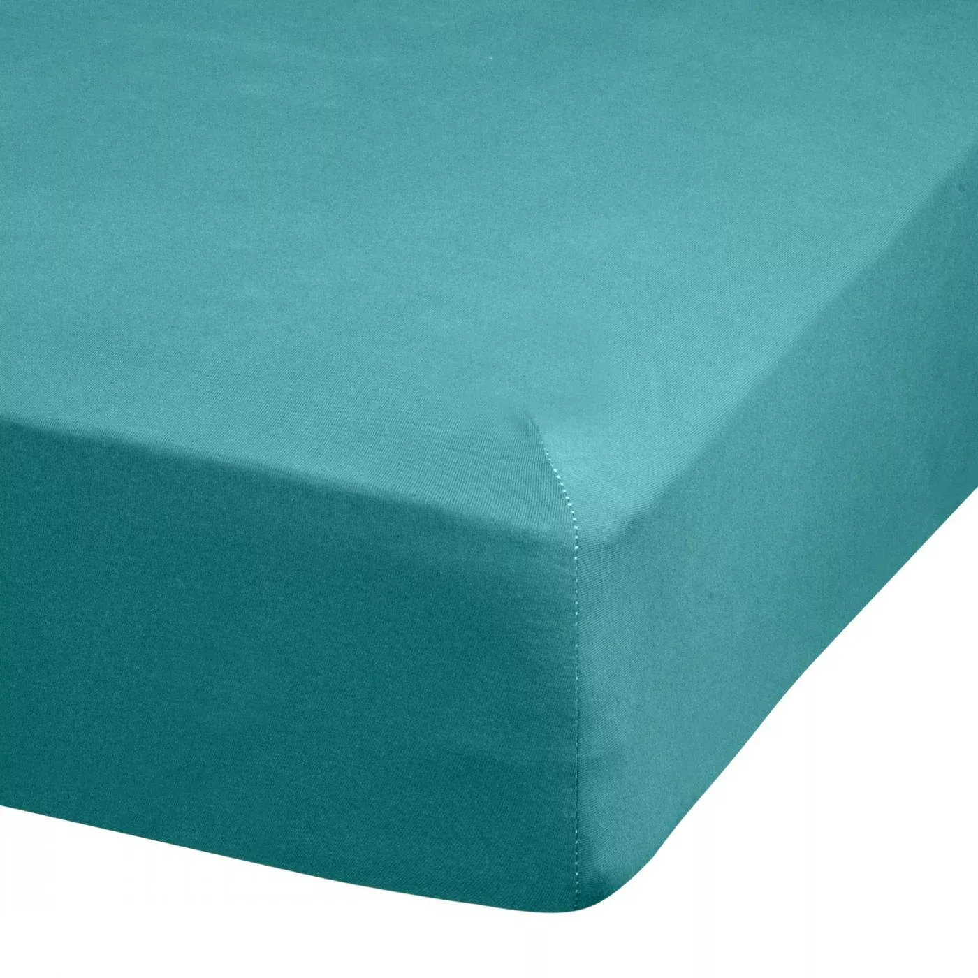 Prześcieradło jersey z gumką 180x200 cm z bawełny kolor turkusowy 140 g/m2 ADELA