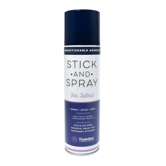 Crafter’s Companion Stick and Spray Repositionable Fabric Adhesive 250ml