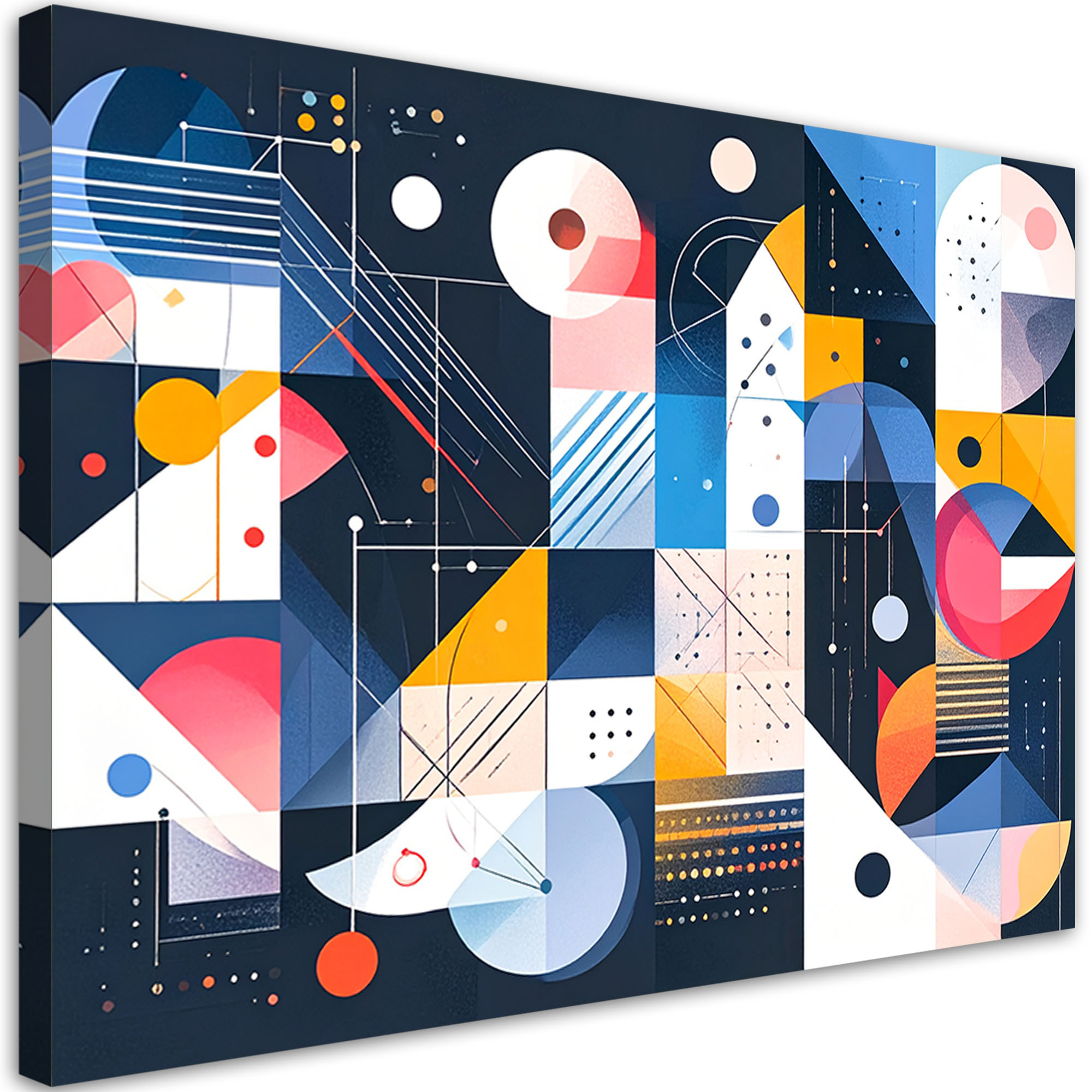 Obraz w stylu Bauhaus do salonu biura, Abstrakcja Kolorowa 30x20