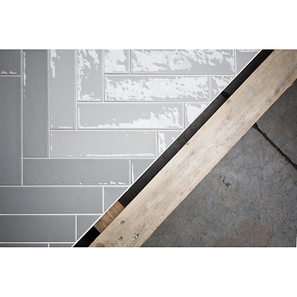 Carrelage mur effet zellige gris claire 6,5x26,6 cm CROMIA26 GRIGIO 1