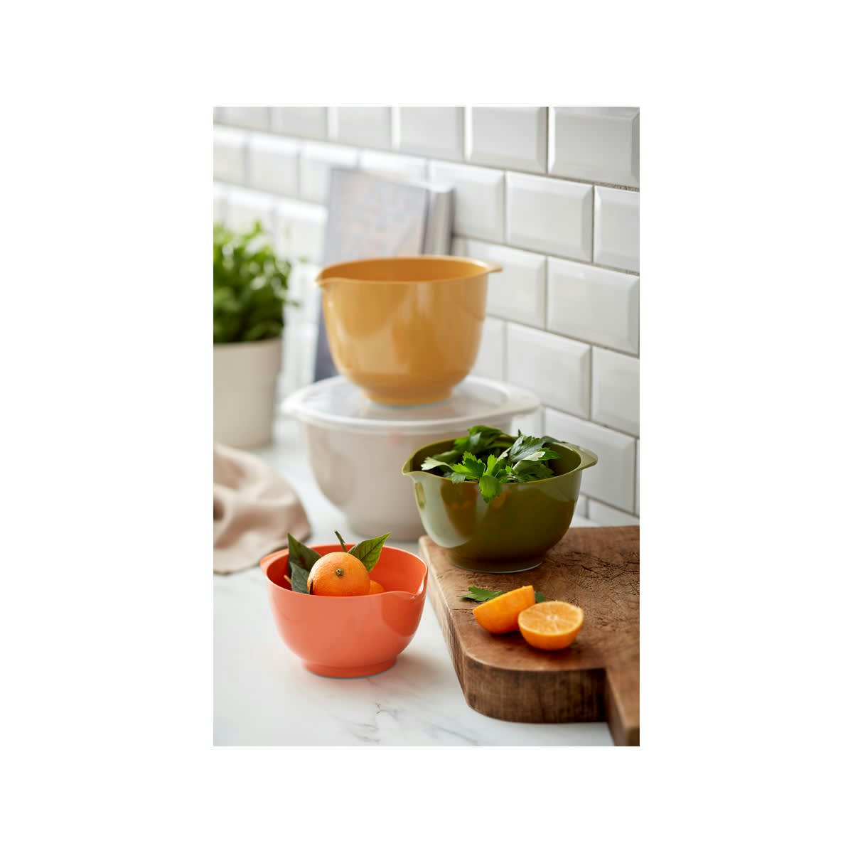 MARGRETHE - Saladiers en plastique multicolore - Lot de 4