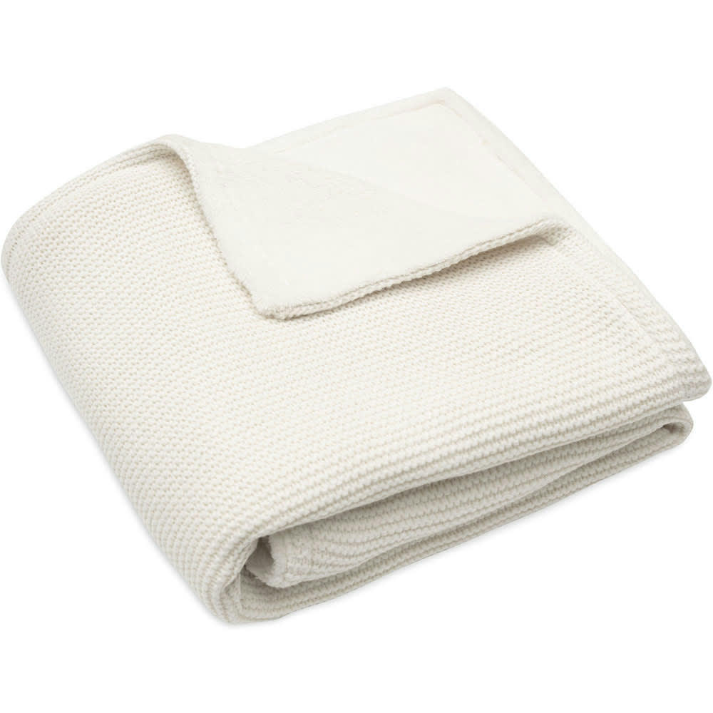- Couverture en tricot Basic Knit Ivory (75 x 100 cm)