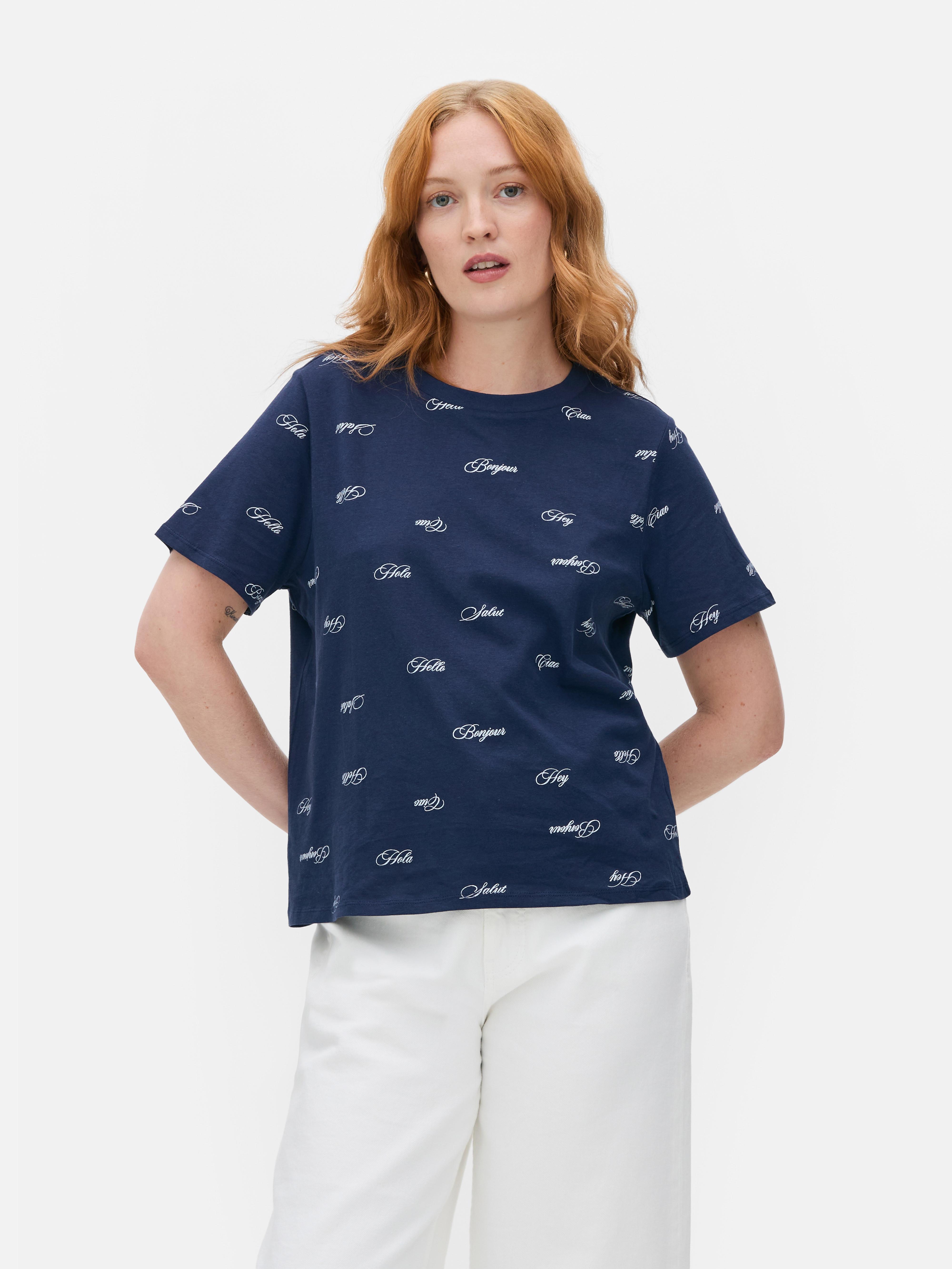 Cotton Allover Print Tee