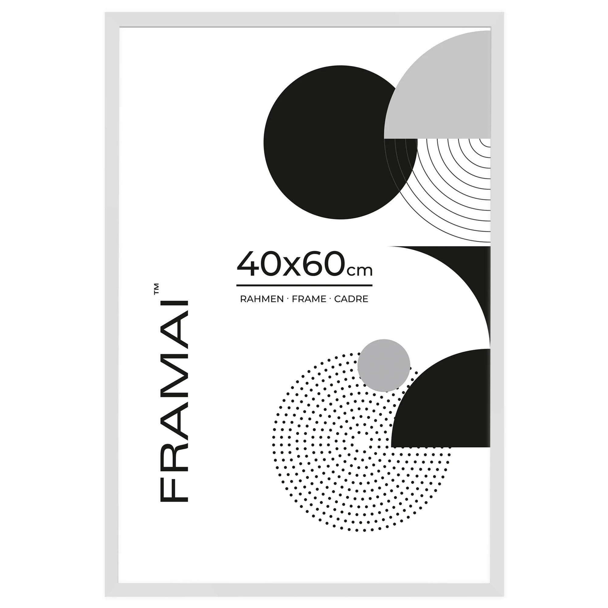 Biała ramka na zdjęcia 40x60 cm rama prostokątna FRAMAI®