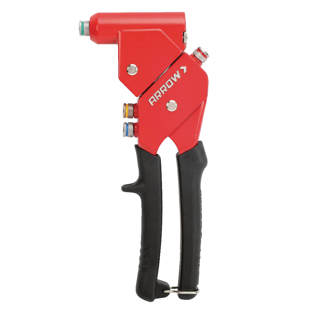 Arrow 12-in One Handed Swivel Head Riveter Tool Kit, Includes 100 Rivets and 4 Drill Bits, RT187SHK