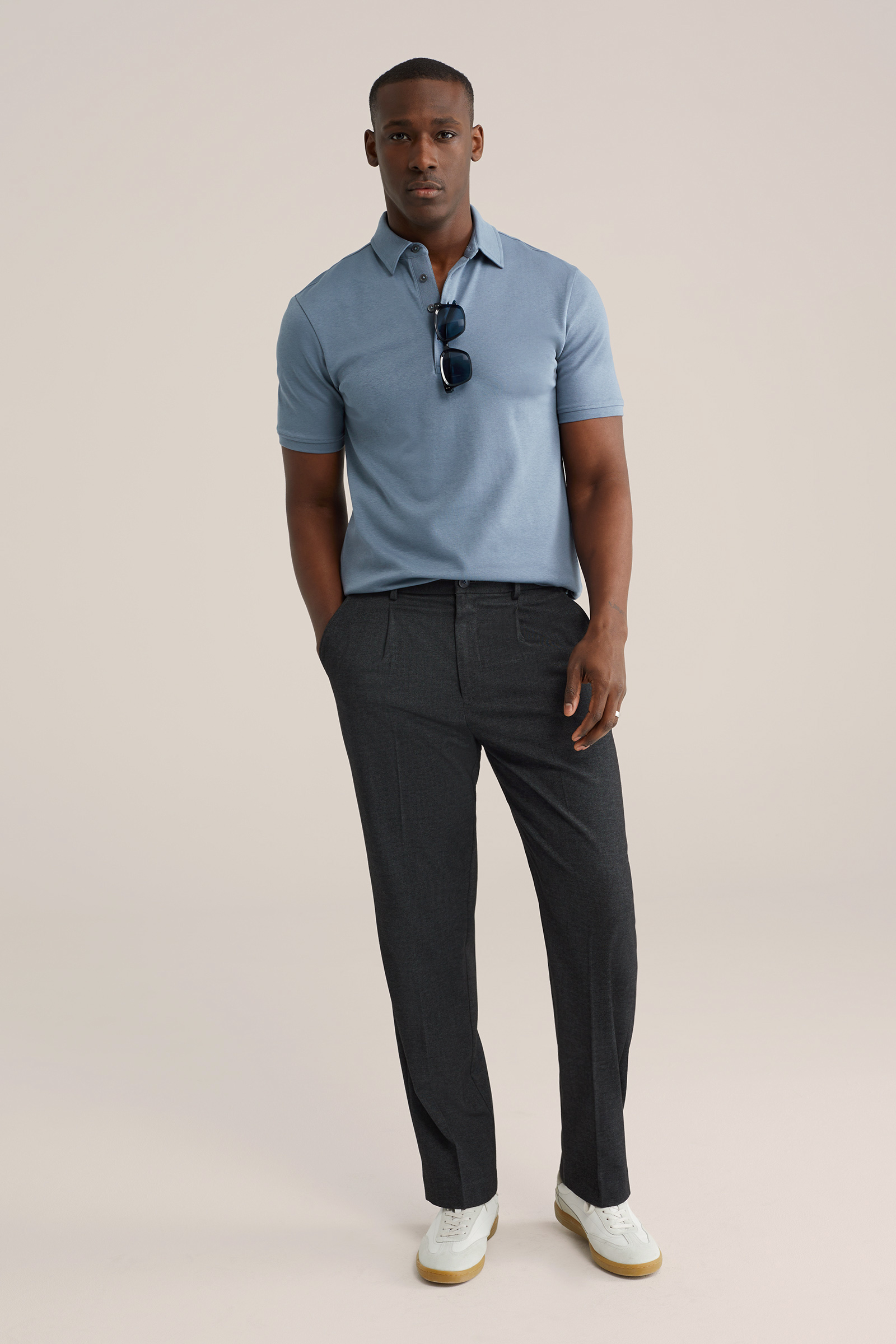 Heren slim fit polo
