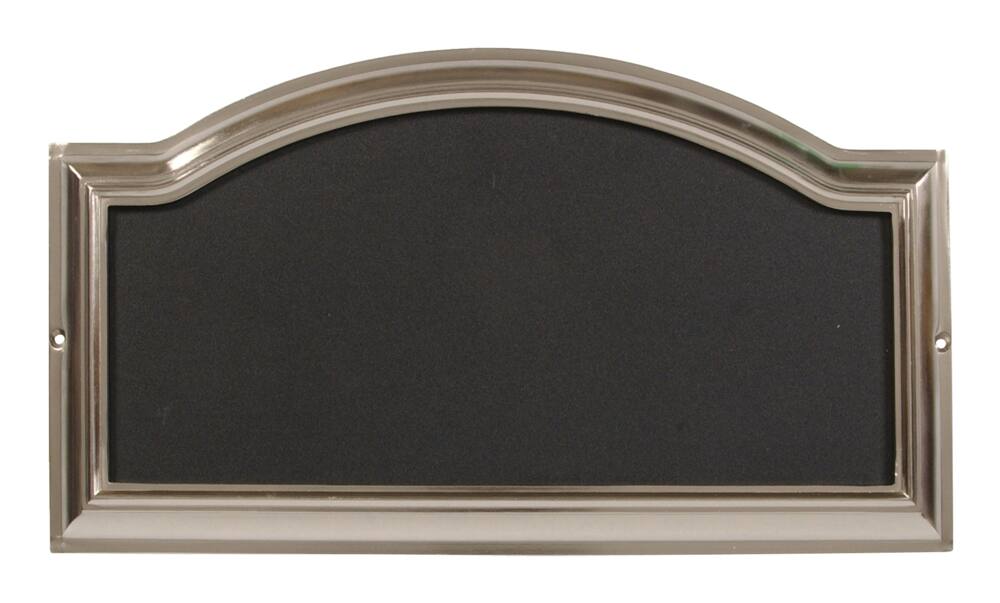 Hillman Screw-On Rectangular Address Plaque, Brushed Nickel, 9 x 16-in