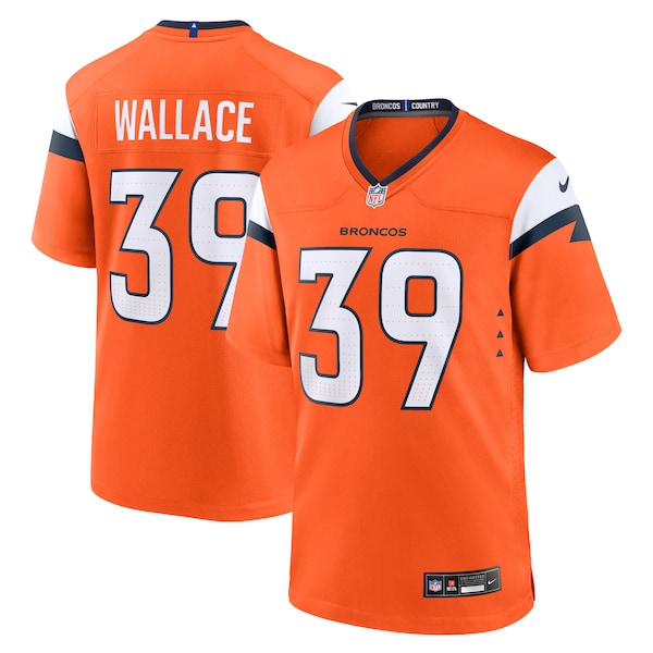 Levi Wallace Denver Broncos Nike Team Game Jersey -  Orange