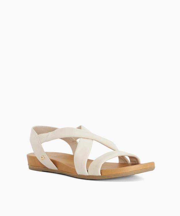 Landies Ecru - Wide Fit Casual Sandals