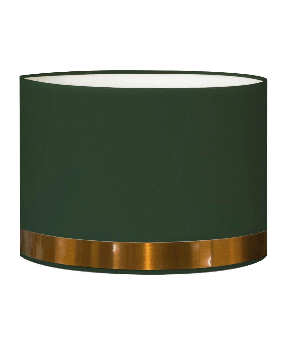 JONC - Abat-jour pour chevet rond vert jonc cuivre D: 25 x H: 20