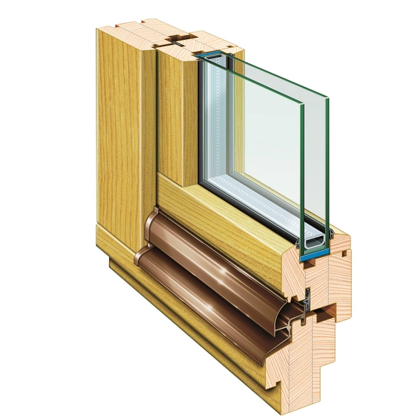Fenster »B68 FI«, Fichtenholz, holzfarben, Glasstärke 24 mm