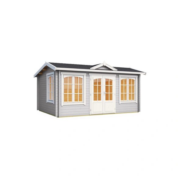 Gartenhaus »Windsor«, BxHxT: 440 x 239,4 x 340,2 cm, (Außenmaß inkl. Dachüberstand), lichtgrau