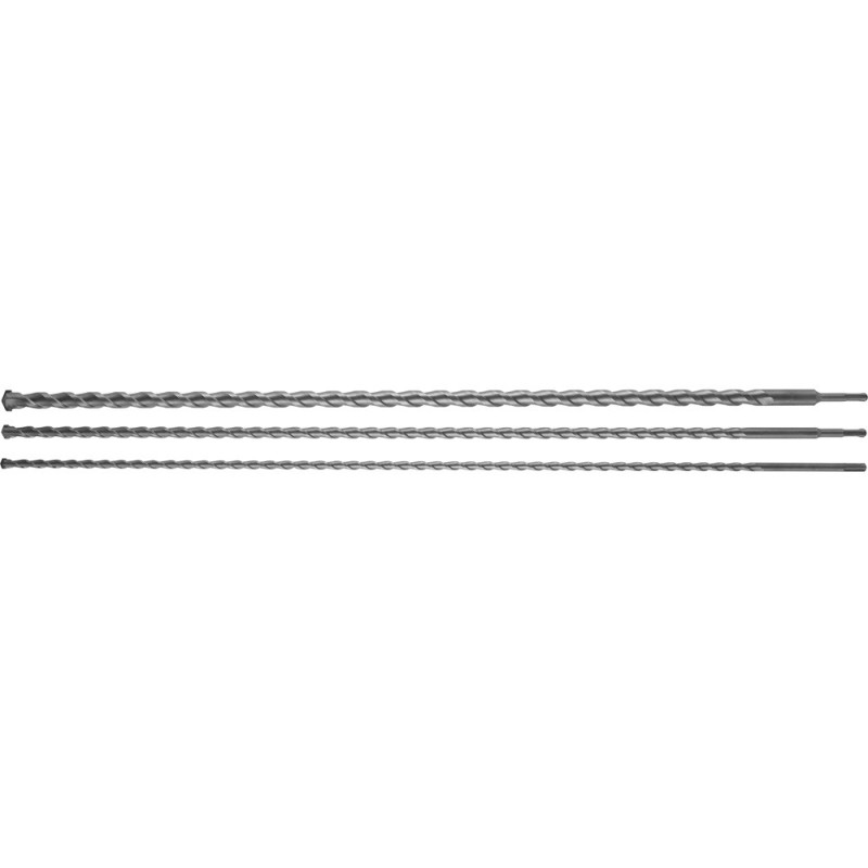 Set de forets à percussion SDS-Plus Ø 12 - 24 x 1000 mm 3 pièces MEISTER