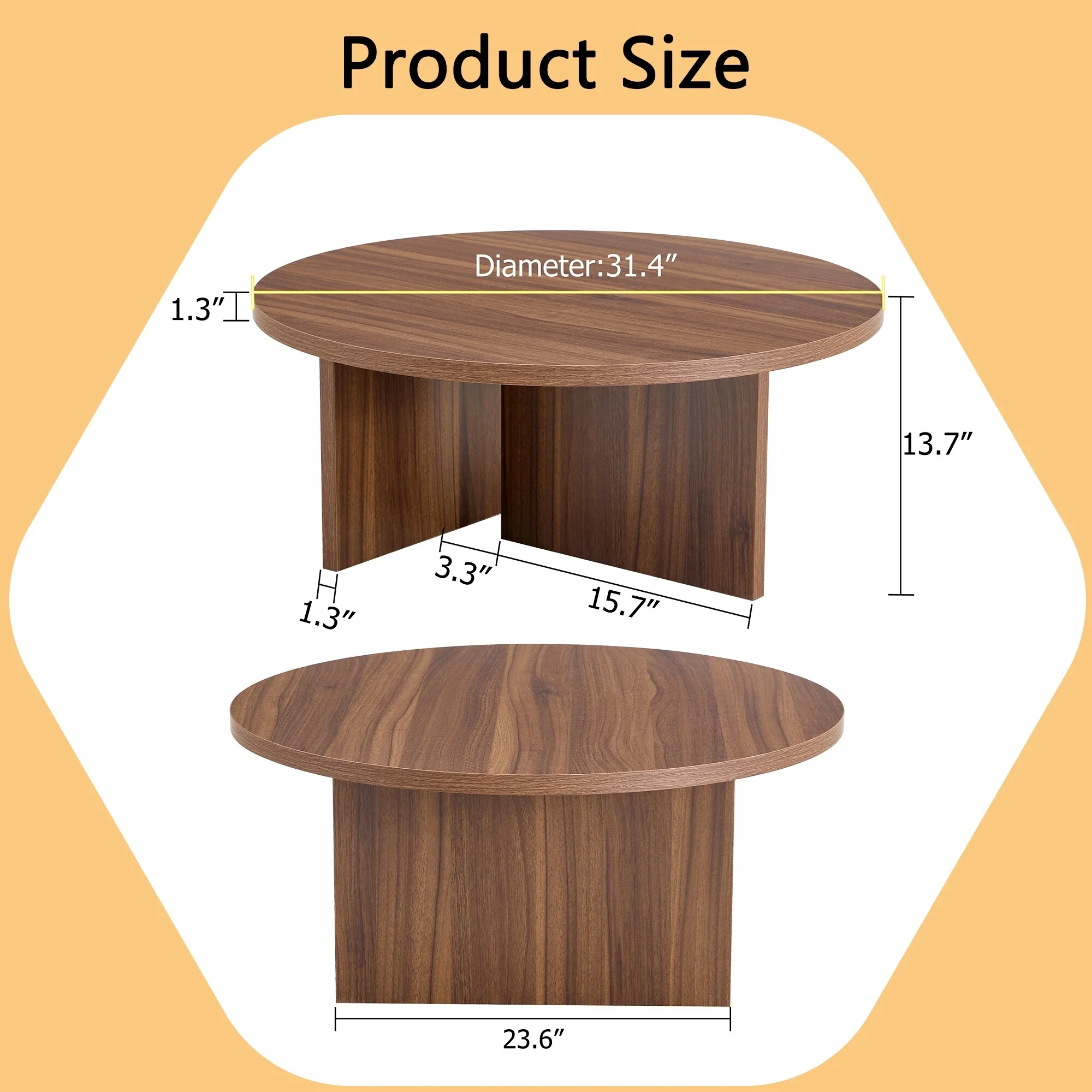 Versatile Mdf Round Coffee Table