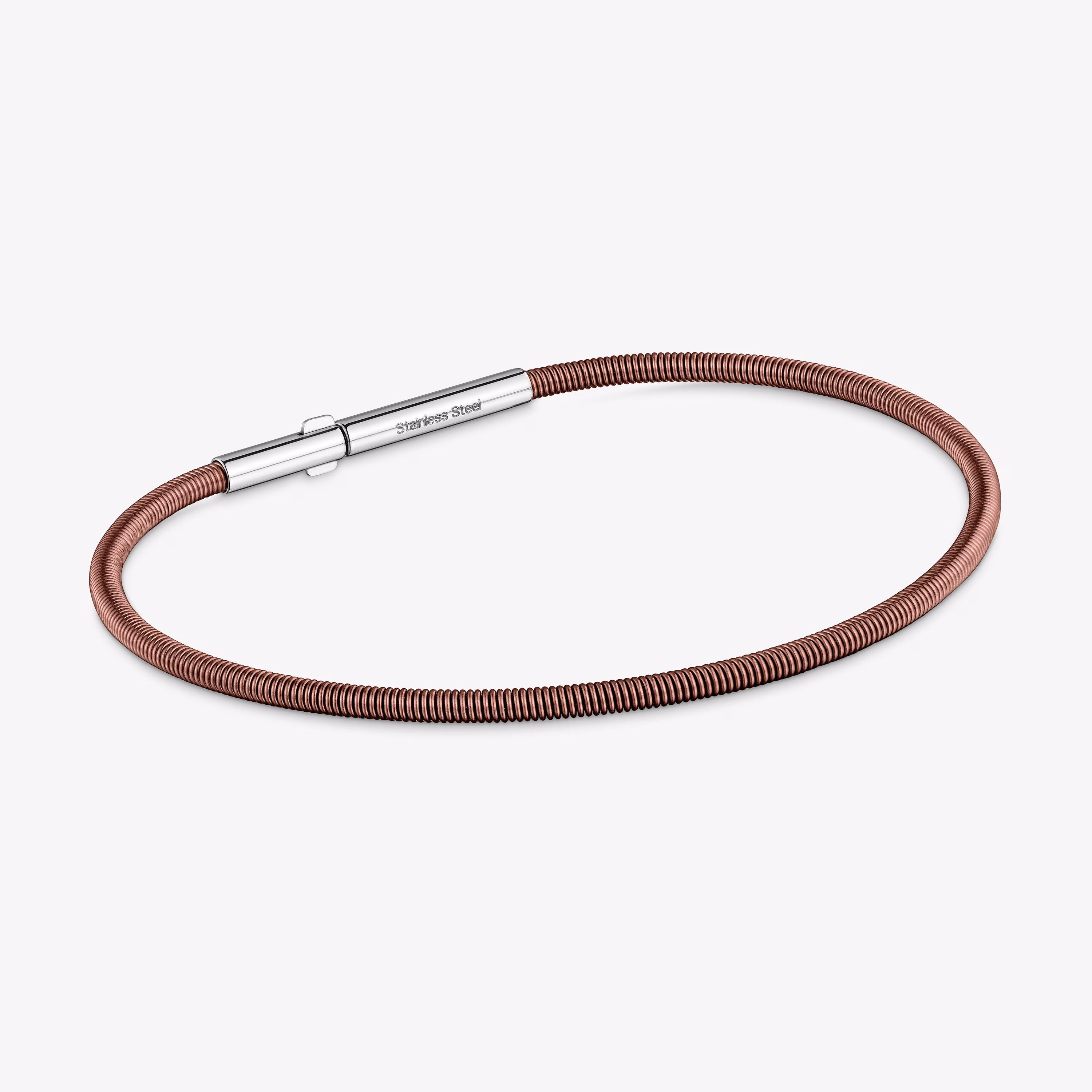 Pulsera de acero marrón 2 mm TOUS Mesh Tube