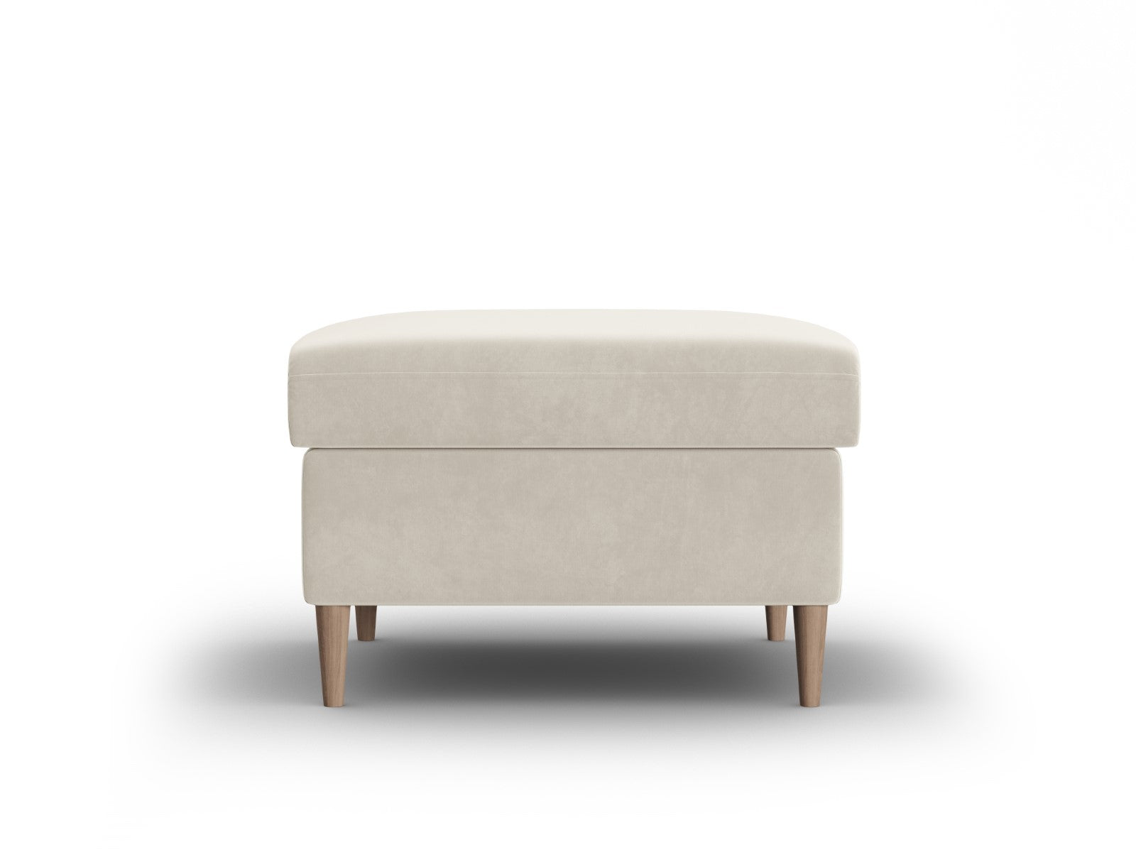 Cosmopolitan Design Poef Kyoto flueel lichtbeige - 70x70x45cm