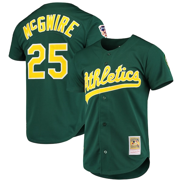 Mark McGwire Oakland Athletics 1997 Cooperstown Collection Authentic Jersey - Green