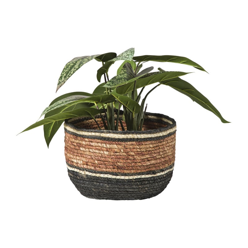 Mand gestreept - bruin/rood - &Oslash;28x18 cm