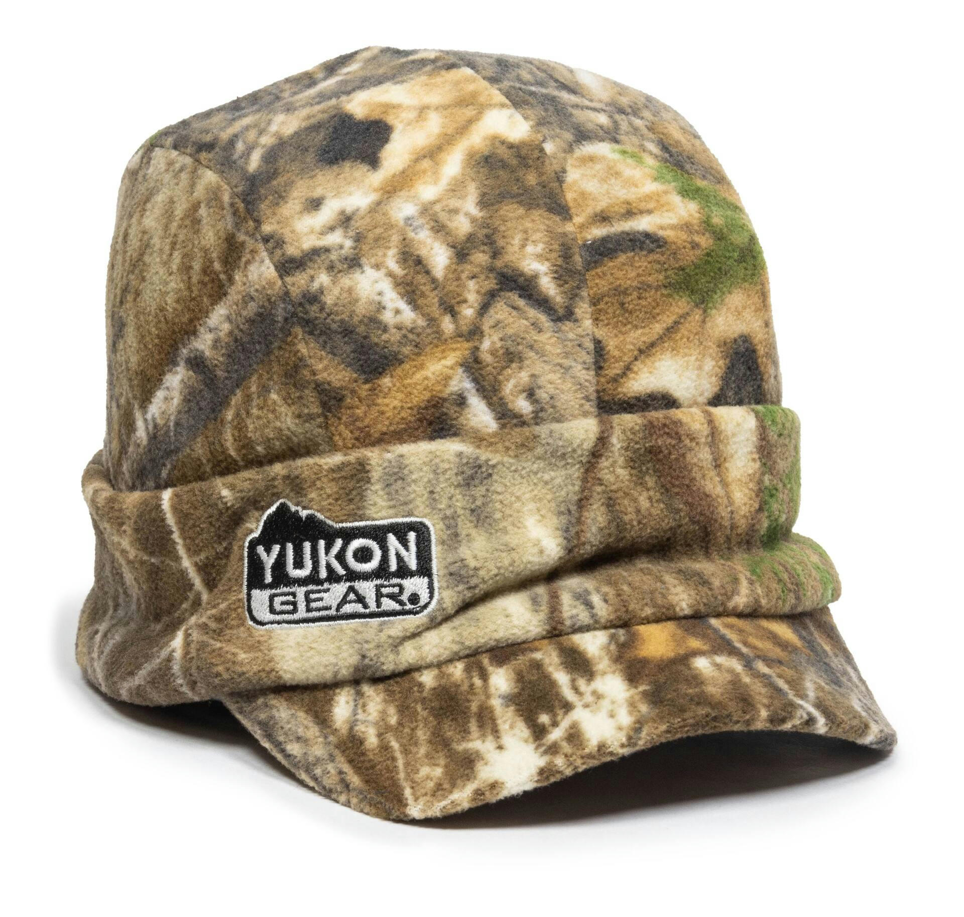 Yukon Gear Peaked Fleece Hunting Toque/Hat with Cuff and Visor, Realtree XTRA Camo
