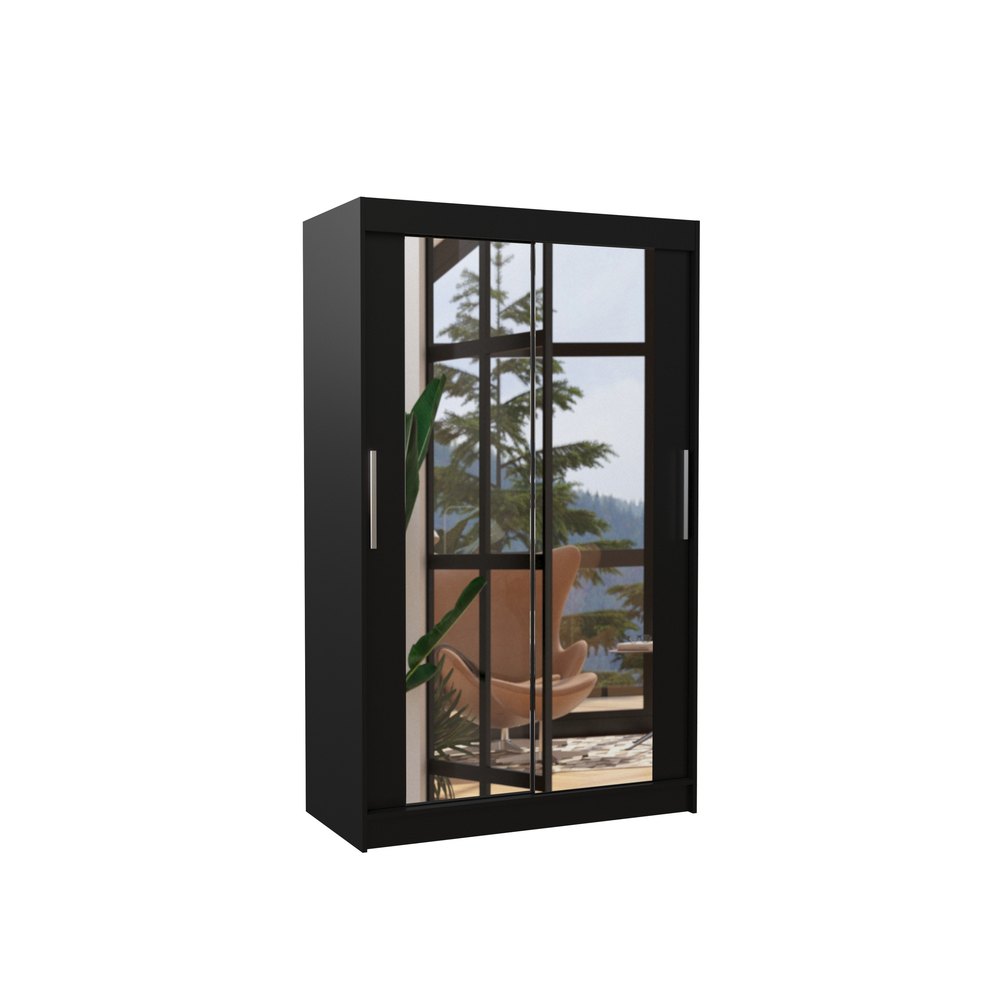 Szafa przesuwna z lustrem TIBAGO 120 Black