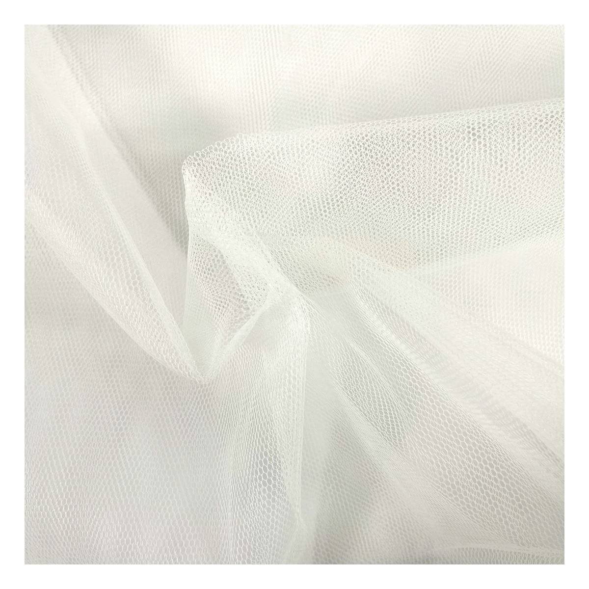 Ivory Nylon Dress Net Fabric by the Metre