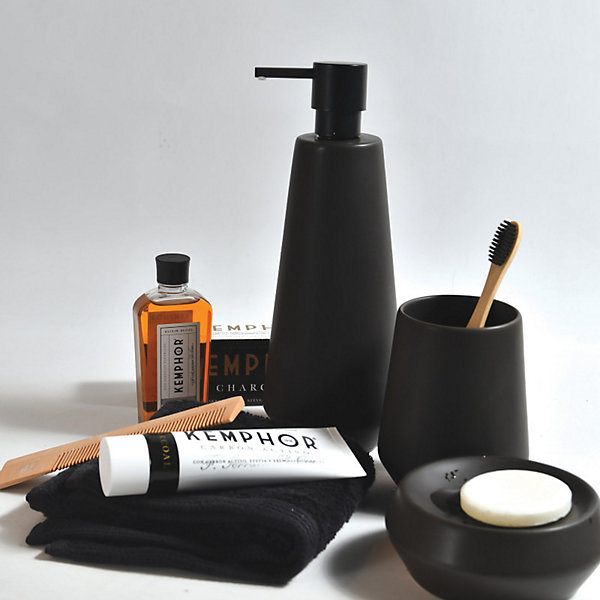 DISTRIBUTEUR DE SAVON JOSHUA NOIR AVEC POMPE NOIR