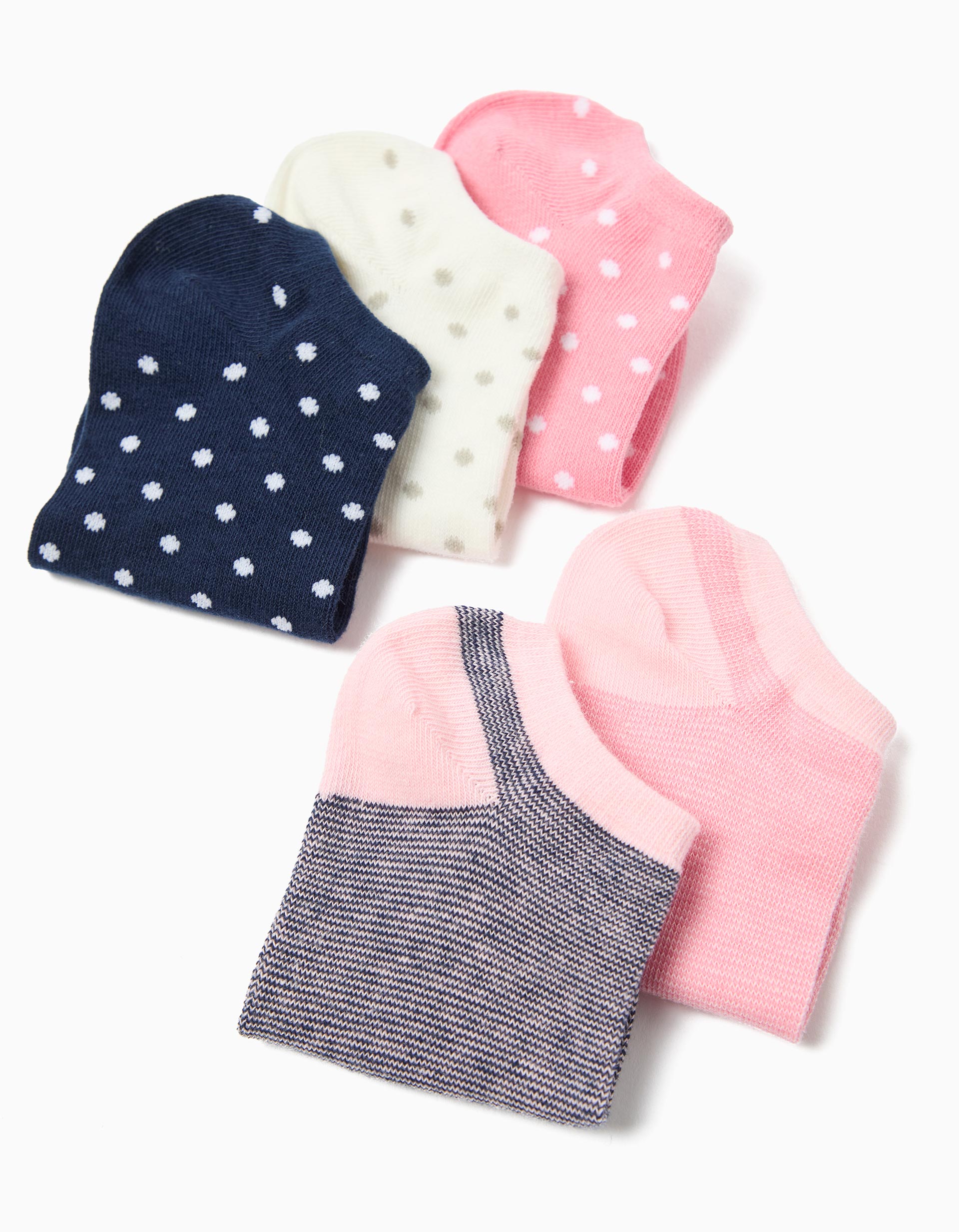 Pack 5 Pares de Meias, Menina, Multicor