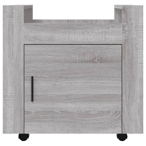 NNEVL Desk Trolley Grey Sonoma 60x45x60 cm Engineered Wood