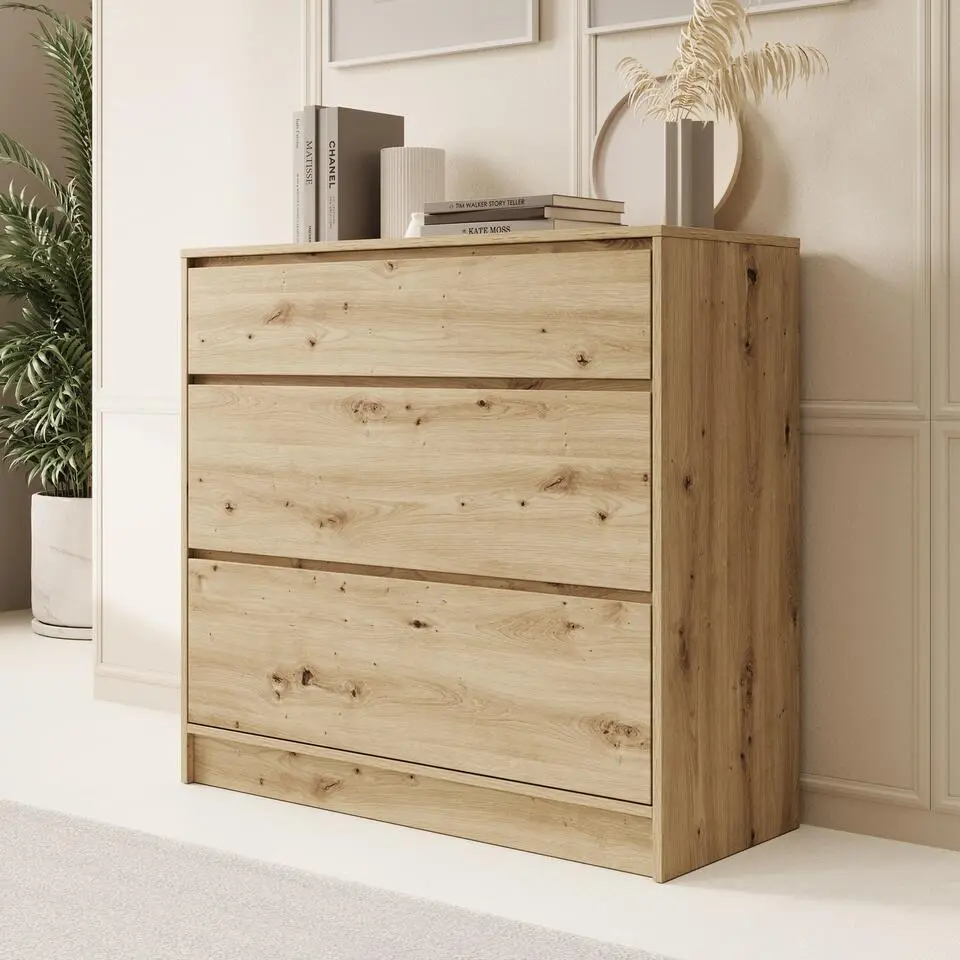 Meubella - Ladekast Brett - Eiken - 99 cm