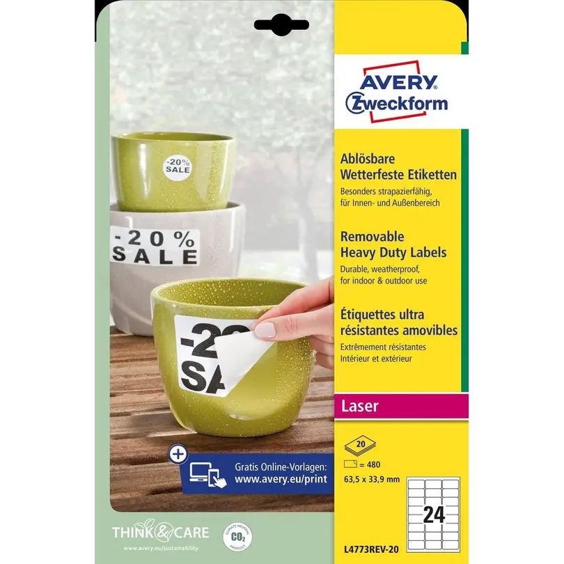 Etiketten 20er-Set Universal-Etiketten