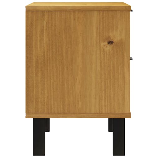 NNEVL Bedside Cabinet FLAM 49x35x50 cm Solid Wood Pine